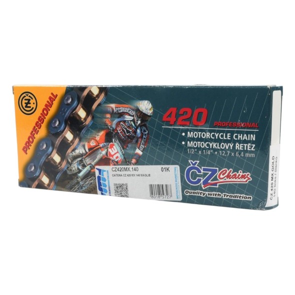 Catena CZ 420 MX - 140 maglie - Oro CZ420MX.140