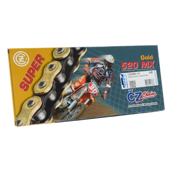 Catena CZ 520 MX - 118 maglie - Oro CZ520MX.118