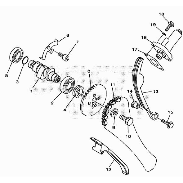 ALBERO A CAMME COMPLETO RR4T 125CC