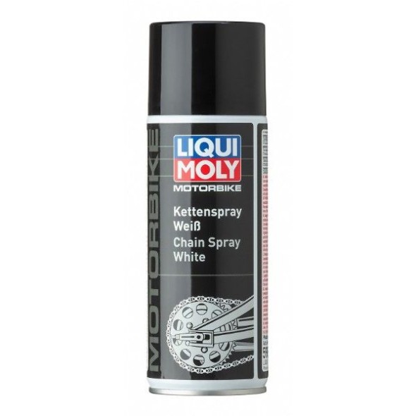 Spray catena LIQUI MOLY Motorbike Bianco - 100% sintetico - 400 ml LM05981