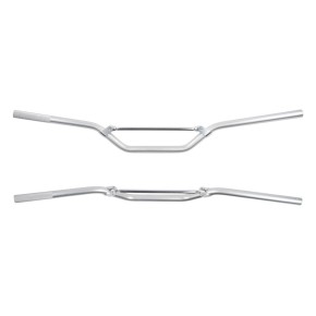 Manubrio ø 22mm in lega SUPERCORSS - Finitura spazzolata e lucidata, colore alluminio MA0024