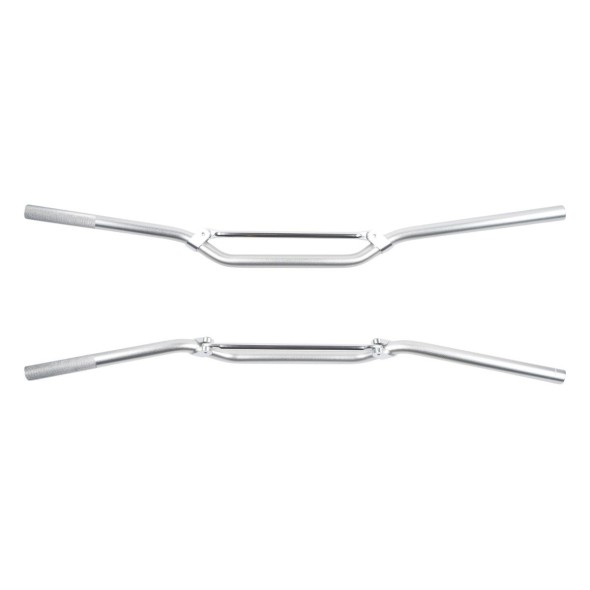 Manubrio ø 22mm in lega NATIONAL - Finitura spazzolata e lucidata, colore alluminio MA0025