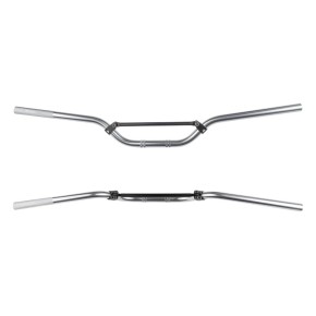 Manubrio ø 22mm in lega TRIAL - Finitura spazzolata e lucidata, colore alluminio MA0030