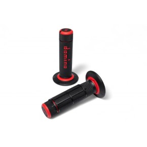 Manopole DOMINO Cross - Nero/rosso MN1592