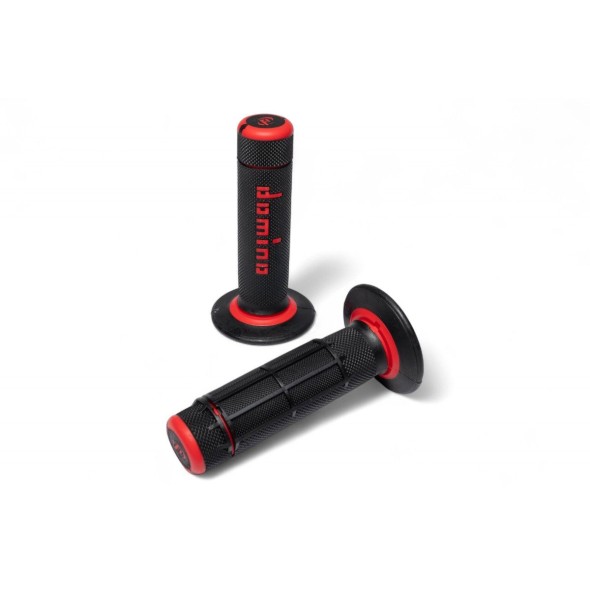 Manopole DOMINO Cross - Nero/rosso MN1592