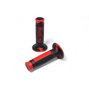 Manopole DOMINO Cross DSH - Nero/rosso MN1651