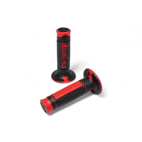 Manopole DOMINO Cross DSH - Nero/rosso MN1651