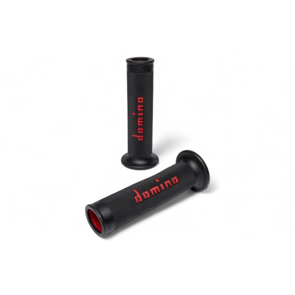 Manopole DOMINO Strada - Nero/rosso MN1654