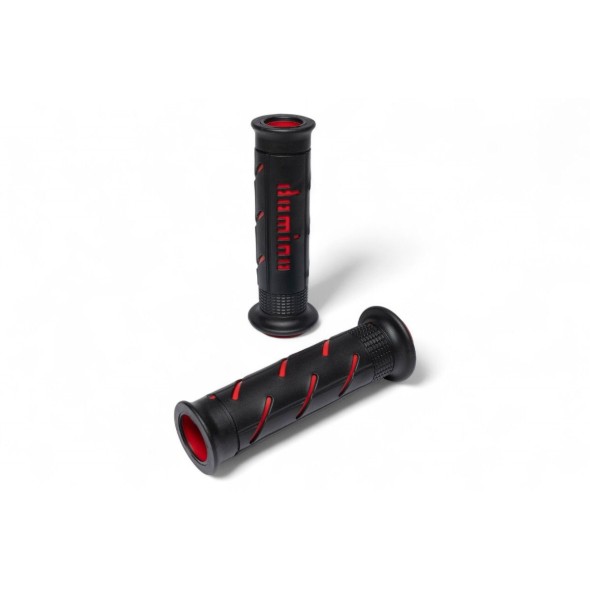 Manopole DOMINO Strada XM2 - Nero/rosso MN1656