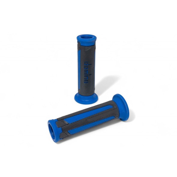 Manopole DOMINO Scooter A350 con estremità aperte - Antracite/blu MN1675
