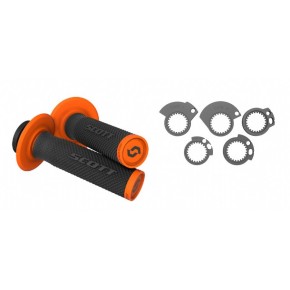 Manopole Lock-On SCOTT SXII con ghiere - Nero/arancione MNL1637