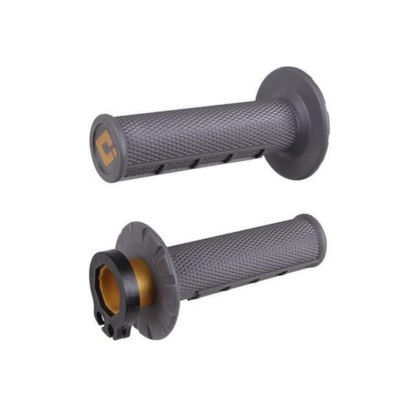 Manopole Lock-On ODI V2 Half -Waffle MX - Grafite MNL1700GF