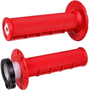 Manopole Lock-ON ODI V2 Half-Waffle MX - Rosso MNL1700R