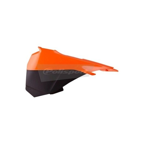 Coperchio laterale cassa filtro KTM arancione/nero P8453200001