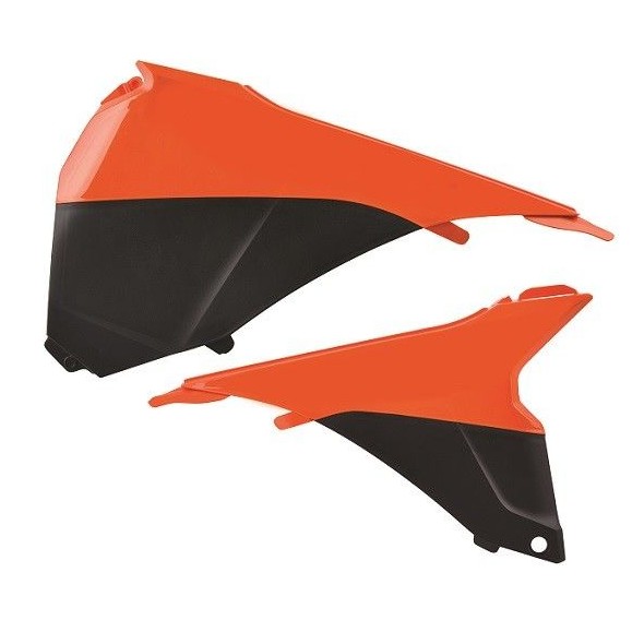 Coperchi laterali cassa filtro KTM arancione/nero P8455200004