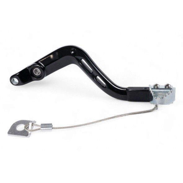 Pedale freno forgiato con puntale in acciaio BETA nero PDF014N