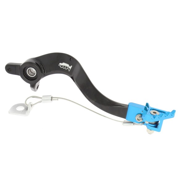 Pedale freno forgiato nero con puntale snodato CNC azzurro HUSABERG HUSQVARNA PDS901C