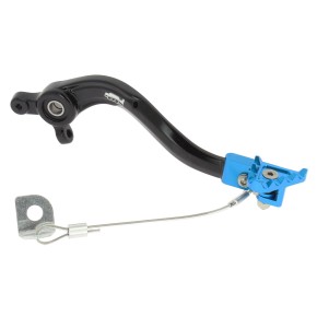 Pedale freno forgiato nero con puntale snodato CNC azzurro HUSQVARNA PDS916C