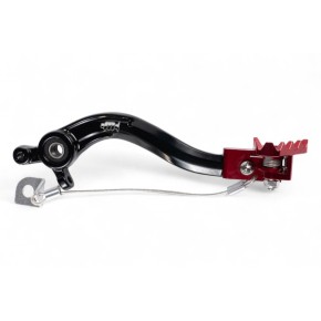 Pedale freno forgiato nero con puntale snodato CNC rosso GASGAS PDS916R