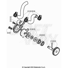 COPERCHIO POMPA ACQUA EVO -NERO-