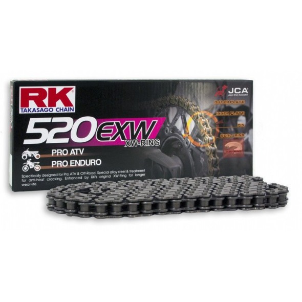 Catena RK 520 EXW - 120 maglie - Nero - con XW-ring RK520EXW120N
