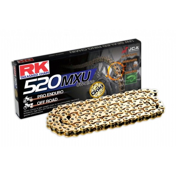 Catena RK 520 MXU - 120 maglie - Oro - con UW-ring RK520MXU120G