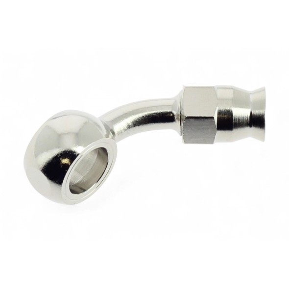 Raccordo occhiello piegato a 45° in metallo RTF029