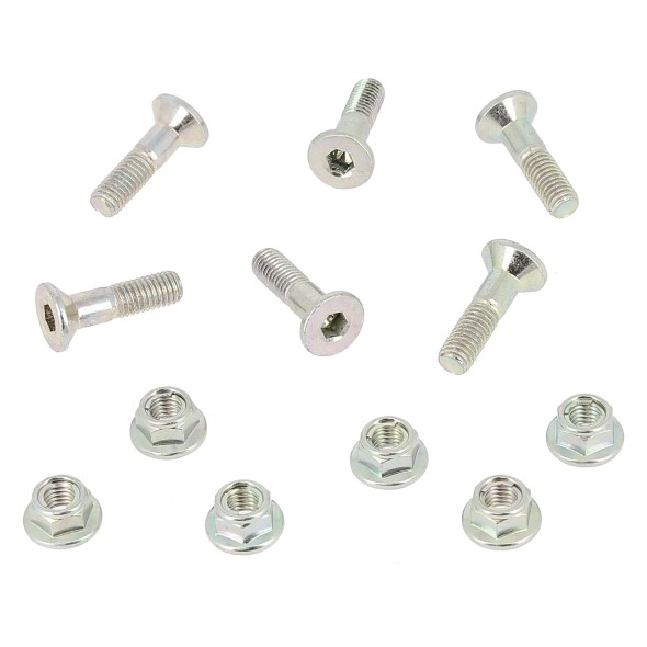 Viti per corona a testa conica M8 x 26mm (sottotesta) con dadi coppia serraggio 32Nm (6 pezzi) VT2078