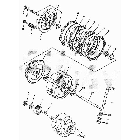 FRIZIONE COMPLETA 125CC 4T