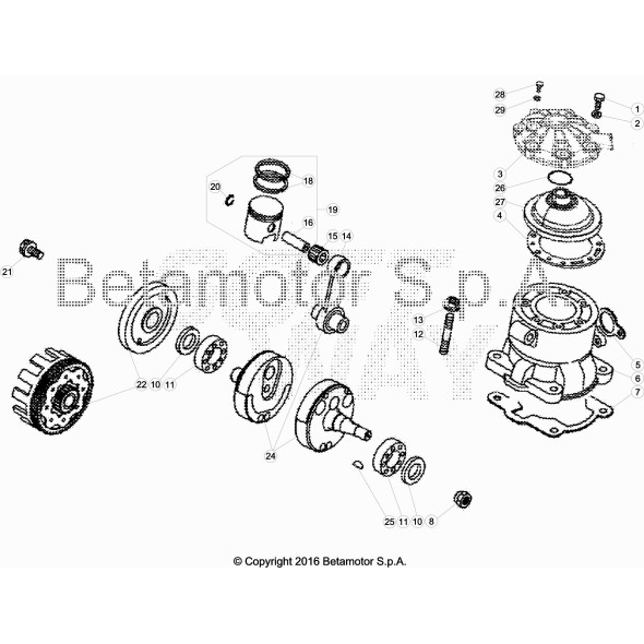 CAMERA DI COMB.125CC D.54 EVO-2T