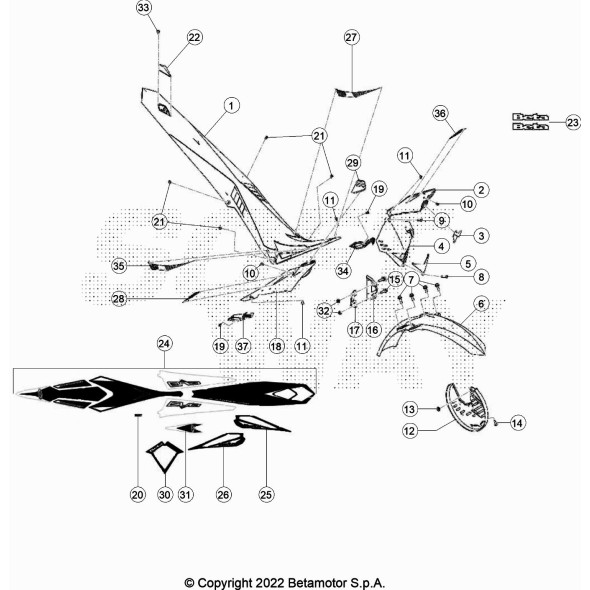 DECALCO EVO -FIANCHETTO DX-