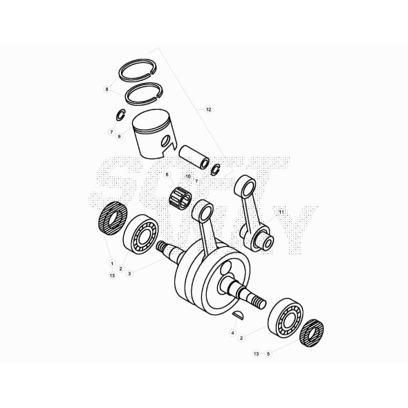 PISTONE COMPLETO D.48 RK6 25.80270.800