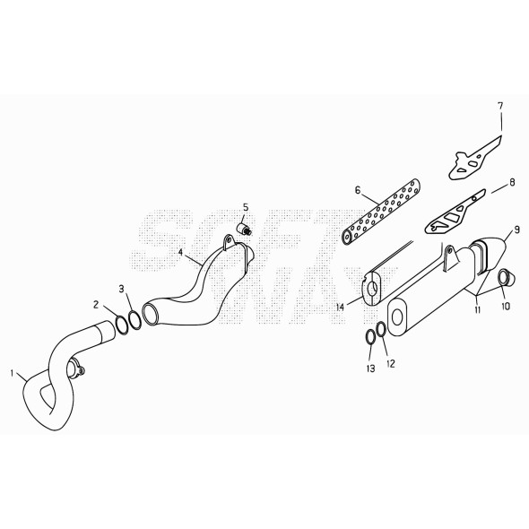 TUBO SCARICO REV 3 2T /250/270CC