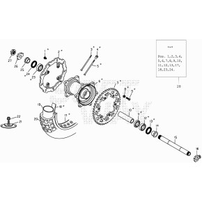 RUOTA POSTERIORE RR 4T CORONA Z.45