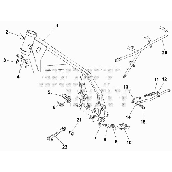 TELAIO ANT. RR 50CC RACING -RICAMBI