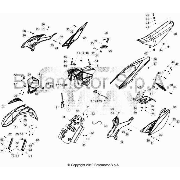 PARAFANGO POSTERIORE WHITE RR