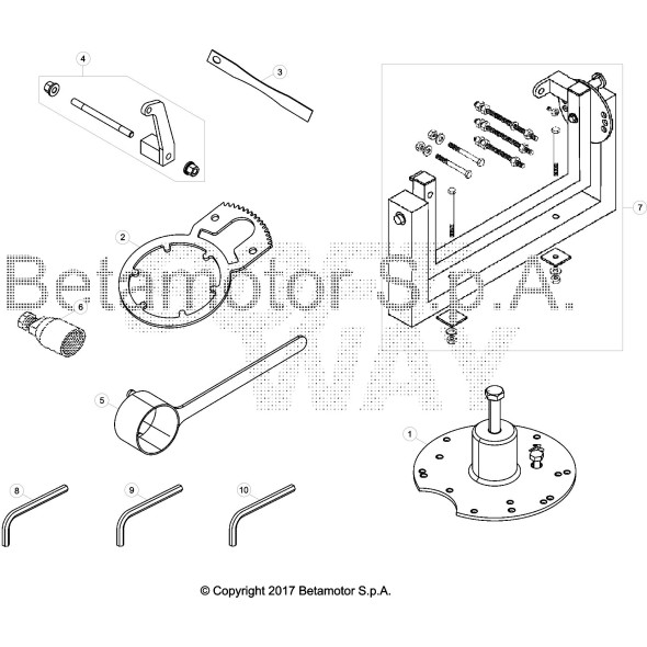 STAFFA ANT. FISS.MOTORE AL CAVALLETTO