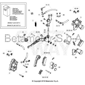 PEDALE FRENO RR 2T/4T *NERO* COMPLETO