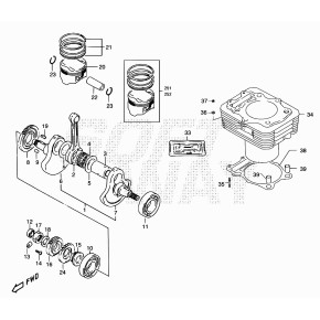 PISTONE COMPLETO MOTORE 350CCNT:0,5