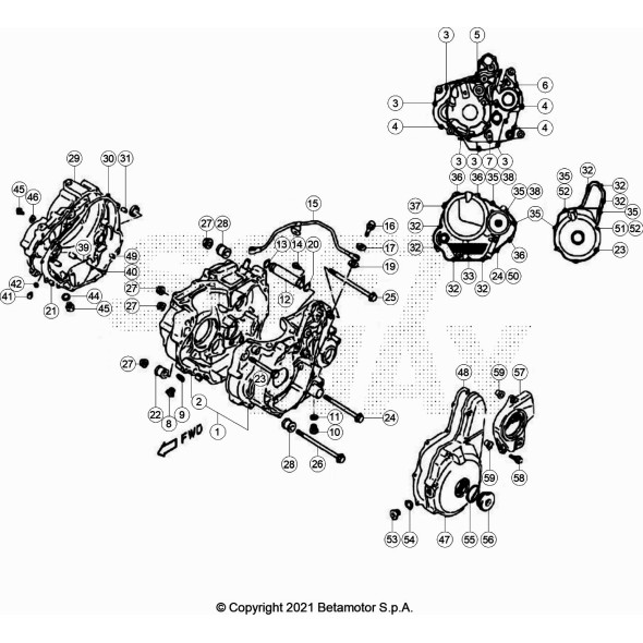 GUARNIZIONE COPERCHIO FRIZIONE 350CC