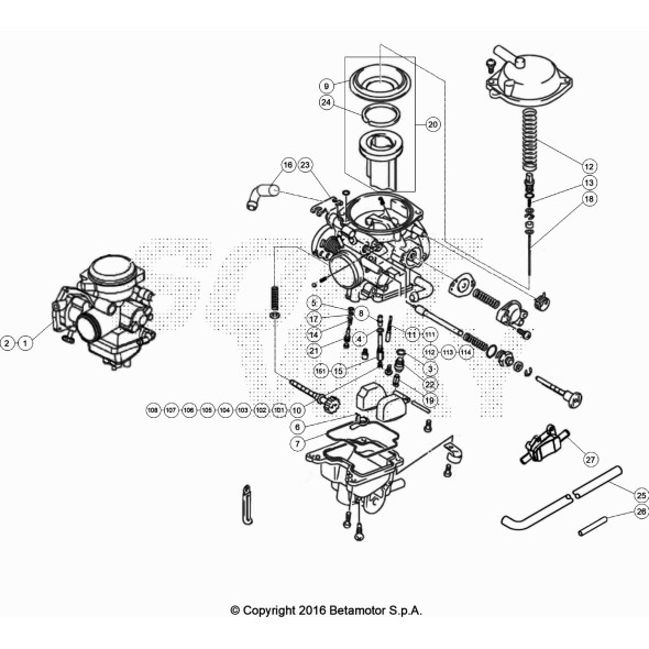 STAFFA CARBURATORE 001.12.002.50.00