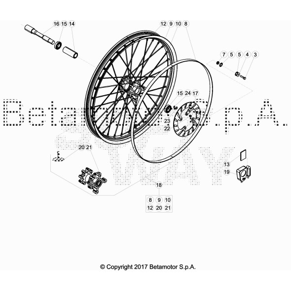 RUOTA ANTERIORE RED EVO
