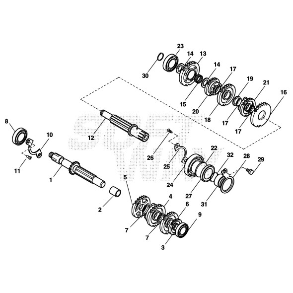 INGRANAGGIO 1 V.SU 2° Z.33 (24311-42A00)