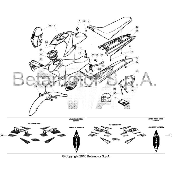 PARAFANGO POST. ALP -200 -BIANCO-
