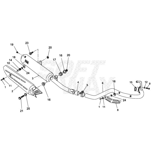 PROTEZIONE TUBO SCARICO E2 -NERO-