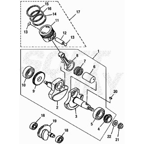 ALBERO BILANCIAMENTO COMPL. 125CC 4T