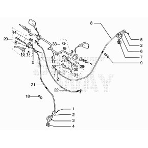 LEVA COM. FR. ANT./POST. C/POMPA SCOOTER