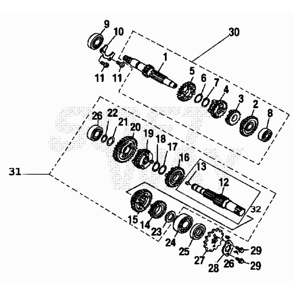 ALBERO PRIMARIO COMPLETO 125CC 4T