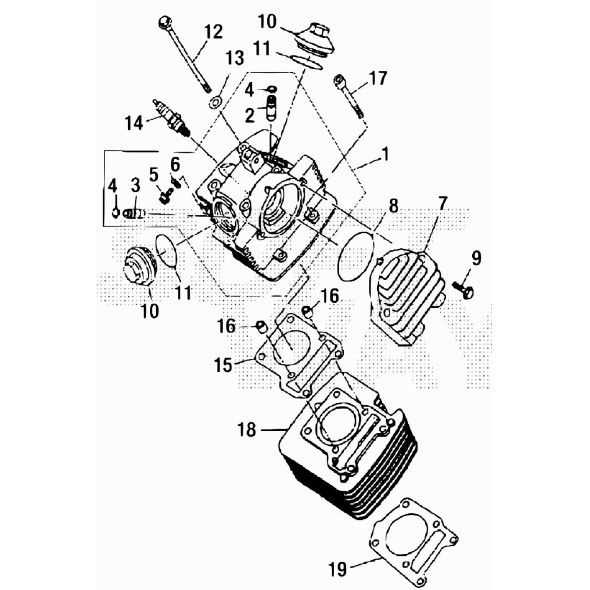GUARNIZIONE CILINDRO TESTA 125CC 4T