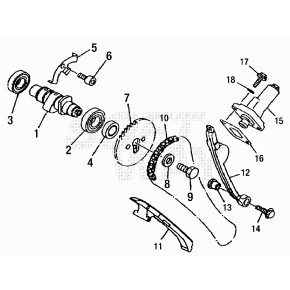 GUIDA CATENA TRASMISSIONE INF. 125CC 4T